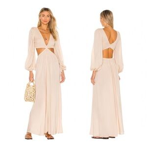 Indah Julie Smocked Long Sleeve Maxi Dress XS NWT